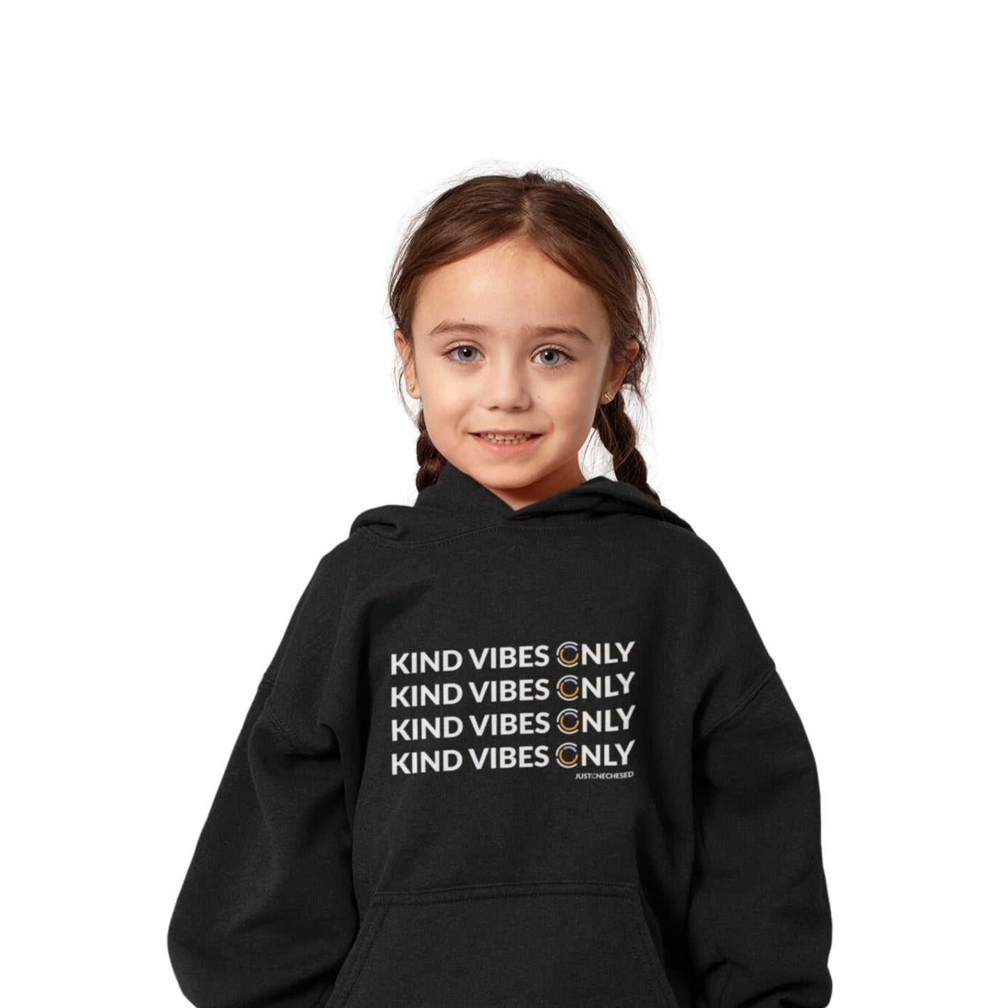 Kind Vibes Only - Black Hooded Sweatshirt